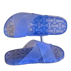 Circus by SAM EDELMAN JAYCEE French Jelly Sandals 1” Height Translucent Blue 9.…